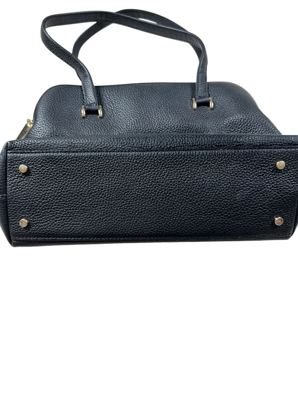 kate spade Black Pebbled Leather Shoulder Bag with Gold Hardware